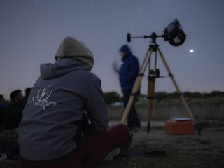 Observación astronómica en la Sierra de Guadarrama.