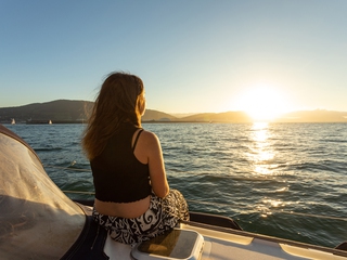 Puesta de sol desde cubierta