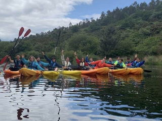 Piragüismo en el embalse de A Fervenza