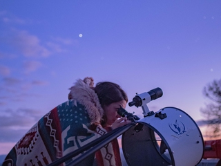 Observación astronómica en la Sierra de Guadarrama.