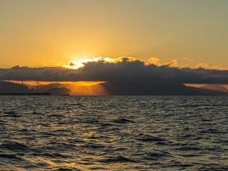 Puesta de sol desde cubierta