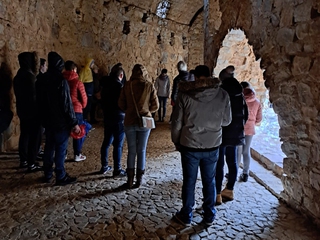Grupo durante la vista al Castillo Calatrava La Nueva, Ciudad Real