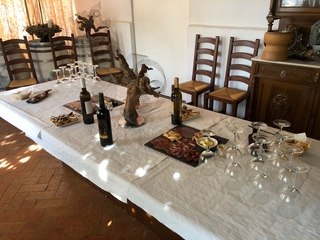 Mesa de degustación de Bodegas Naranjo