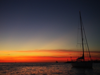 Puesta de sol desde cubierta